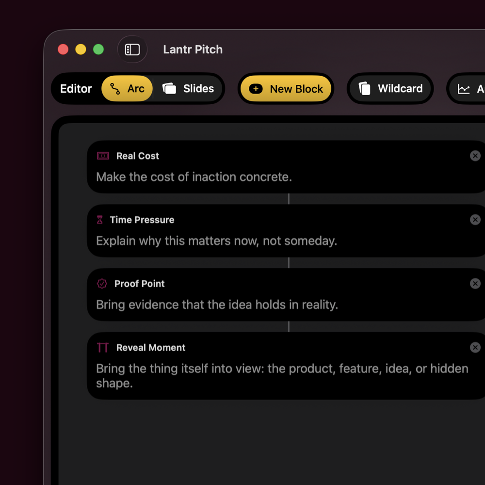 Lantr turning a founder pitch into a clear argument